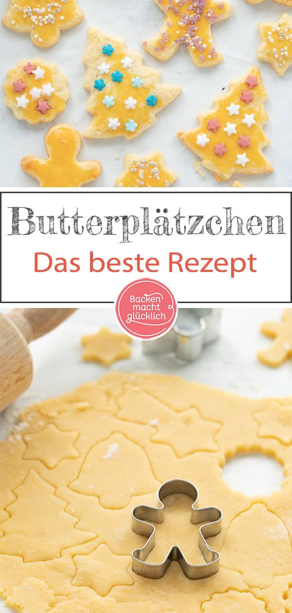 Das einfachste Rezept für Plätzchenteig zum Ausstechen. Diese leckeren Weihnachtsplätzchen schmecken wirklich jedem und lassen sich toll verzieren!