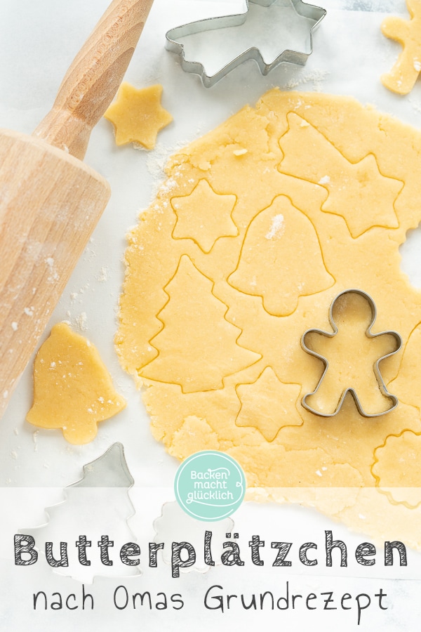 Das einfachste Rezept für Plätzchenteig zum Ausstechen. Diese leckeren Weihnachtsplätzchen schmecken wirklich jedem und lassen sich toll verzieren!