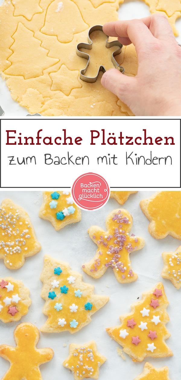Das einfachste Rezept für Plätzchenteig zum Ausstechen. Diese leckeren Weihnachtsplätzchen schmecken wirklich jedem und lassen sich toll verzieren!