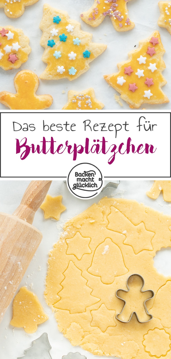 Das einfachste Rezept für Plätzchenteig zum Ausstechen. Diese leckeren Weihnachtsplätzchen schmecken wirklich jedem und lassen sich toll verzieren!