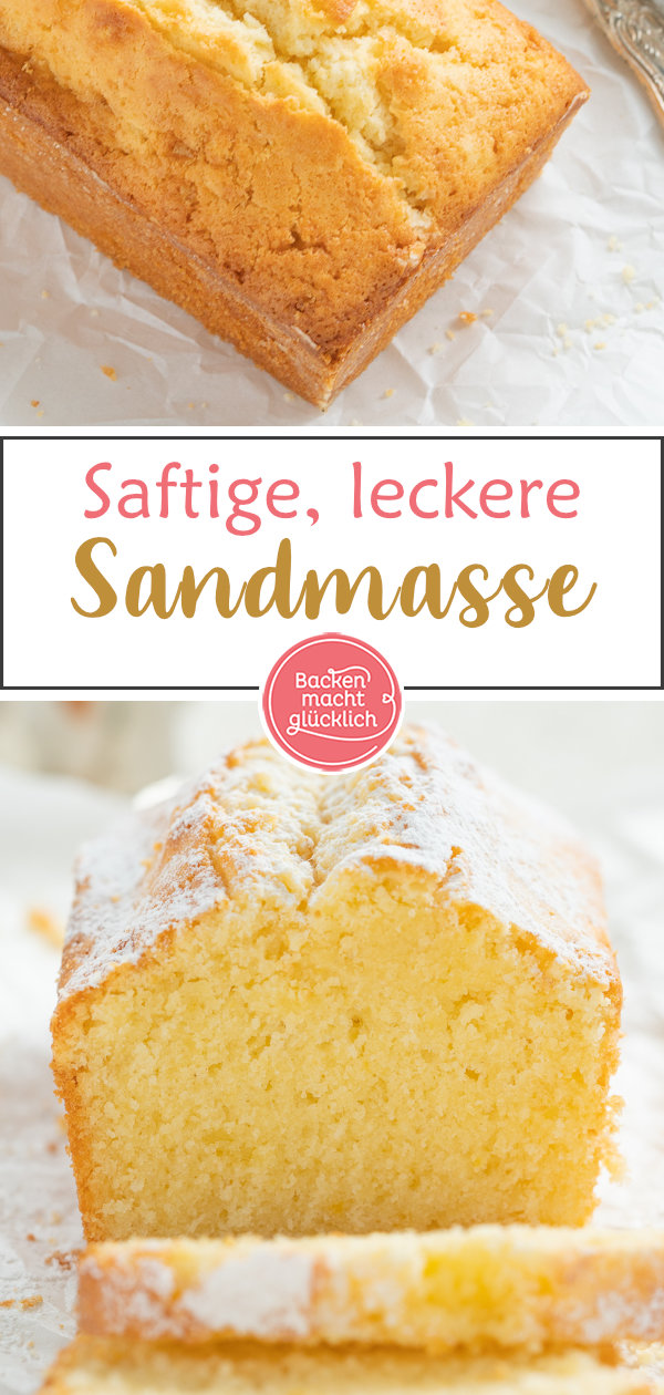 Omas Sandkuchen ist zwar super simpel, aber dafür ist Sandkuchen immer wieder lecker. Dieses Rezept für klassischen Sandkuchen ergibt eine garantiert nicht trockene Variante des traditionellen Rührkuchens!