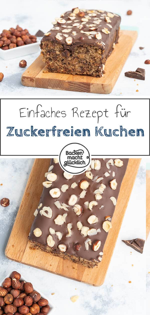 Dieser Low Carb Schokokuchen mit Nüssen ist nicht nur zuckerfrei, sondern auch unheimlich lecker! Mit dem super saftigen Teig ist der Schoko-Nuss-Kuchen ohne Zucker ein Genuss für die ganze Familie. #lowcarb #zuckerfrei #schokokuchen #nusskuchen #zuckerfreibacken