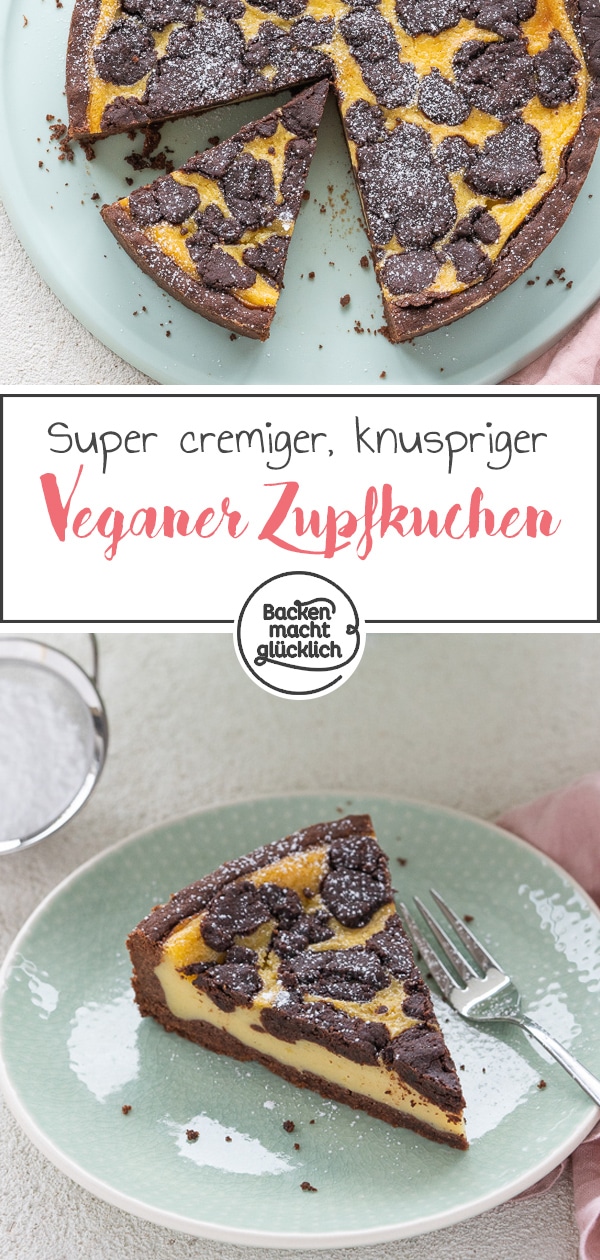 Russischer Zupfkuchen schmeckt auch vegan: Dieses Rezept für einen super cremigen Russischen Zupfkuchen kommt ganz ohne Ei, Butter, Sahne oder Quark aus.