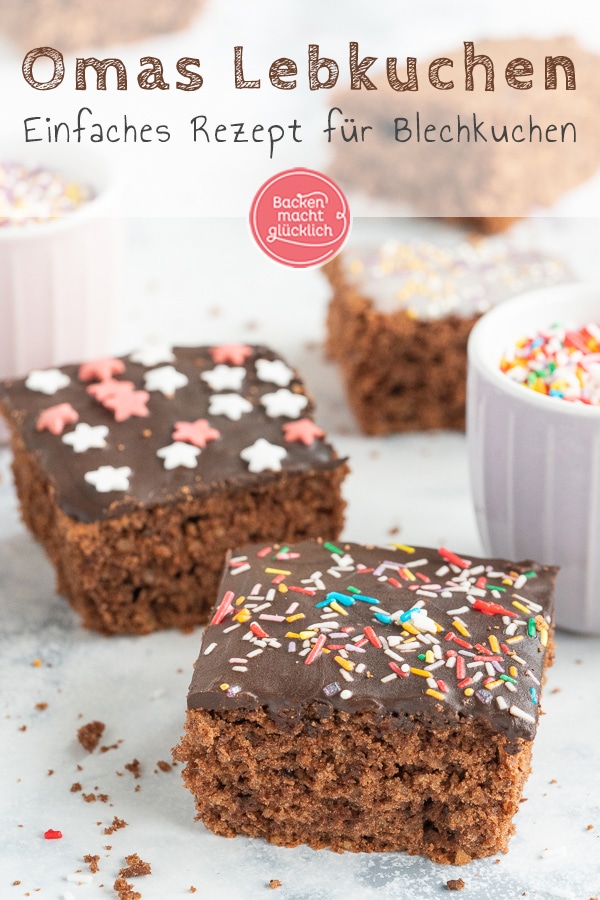 Omas Lebkuchen vom Blech ist ein echter Klassiker! Der leckere Blechkuchen mit Lebkuchengewürzen bringt euch super durch die Weihnachtszeit.