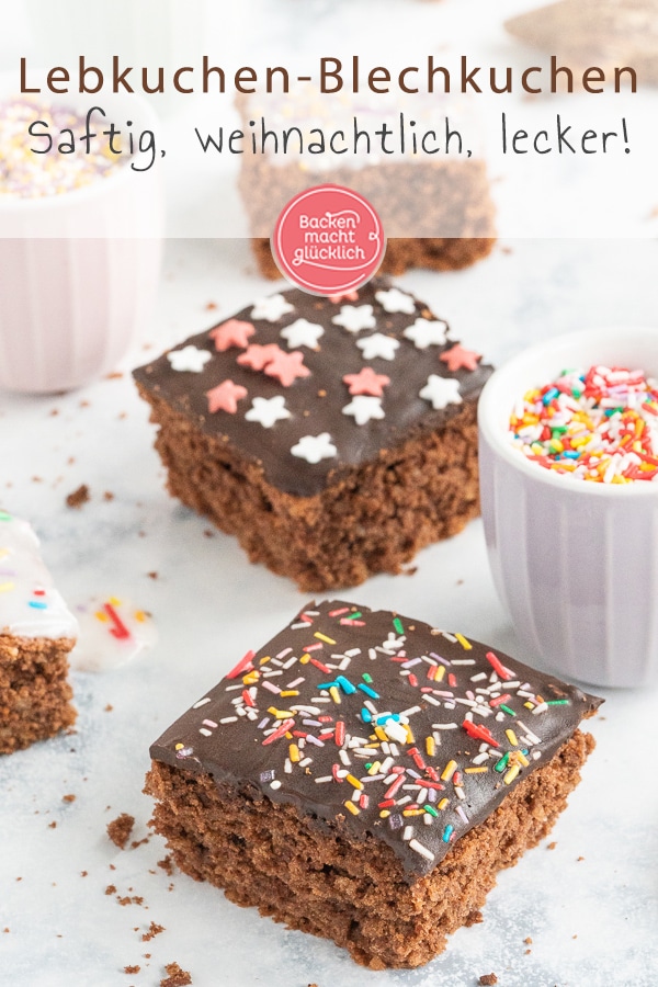 Omas Lebkuchen vom Blech ist ein echter Klassiker! Der leckere Blechkuchen mit Lebkuchengewürzen bringt euch super durch die Weihnachtszeit.