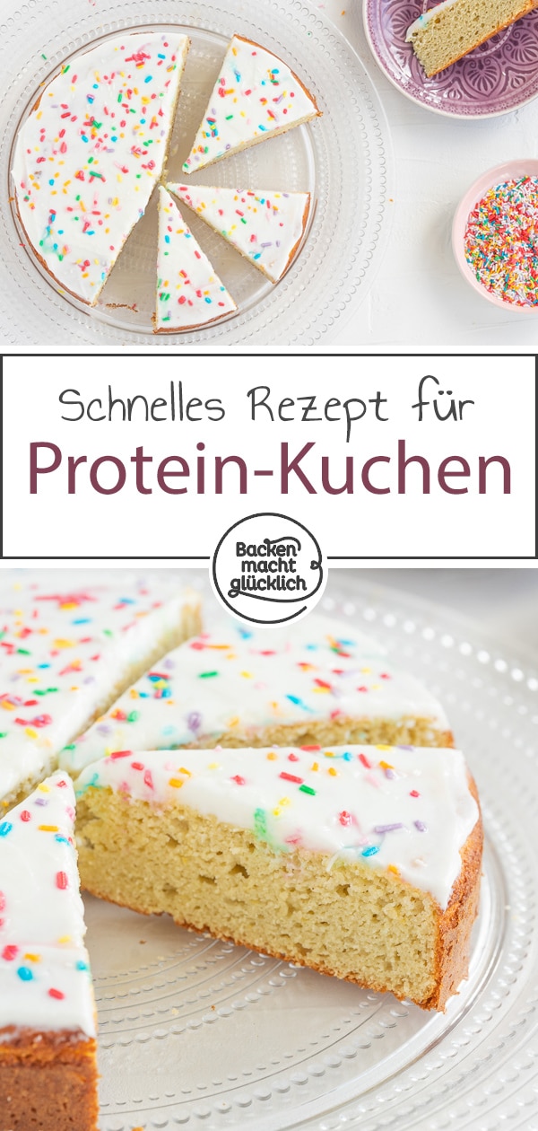 Mit dem kalorienarmen Vanillekuchen liegt ihr immer richtig! Der Fitnesskuchen hat weniger als 100 kcal pro Stück und passt perfekt in die Diät.