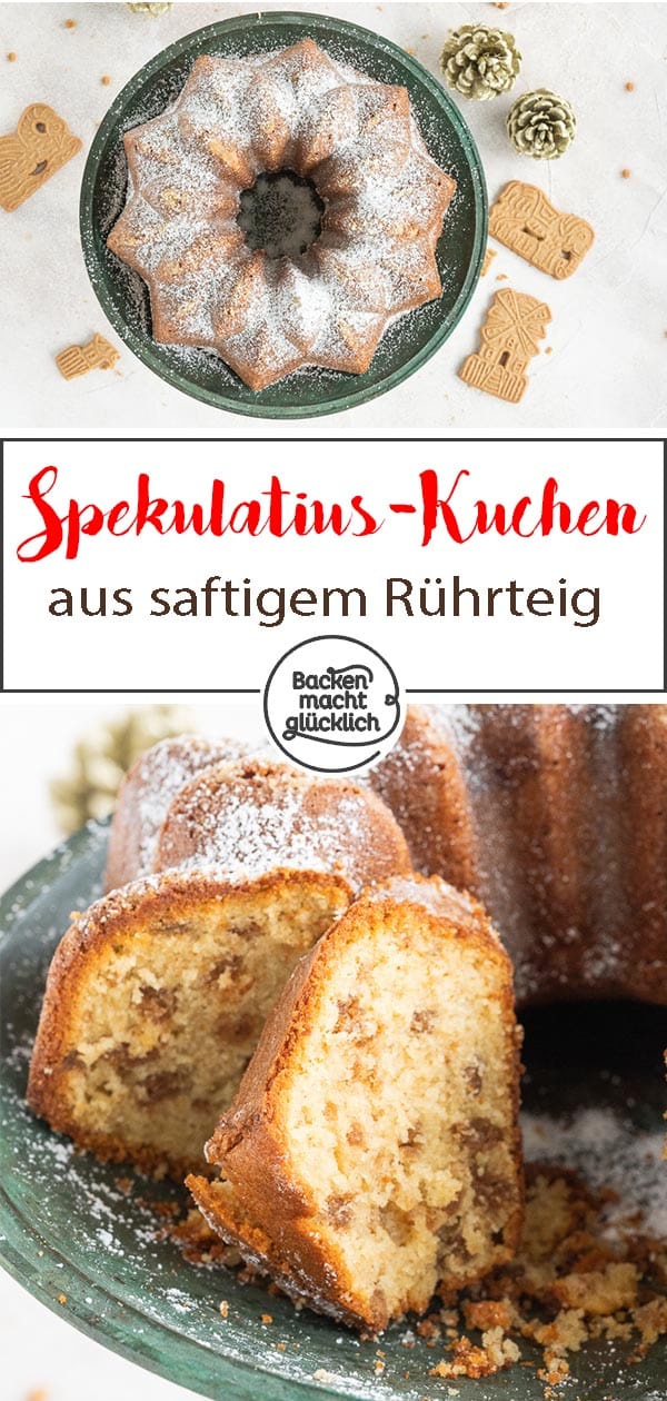 Köstlicher Spekulatiuskuchen mit Keks-Stücken: Da kommt Advents-Stimmung auf: Dieser aromatische Kuchen mit Spekulatiuskeksen ist das perfekte Gebäck für den nächsten Kaffeeklatsch!
