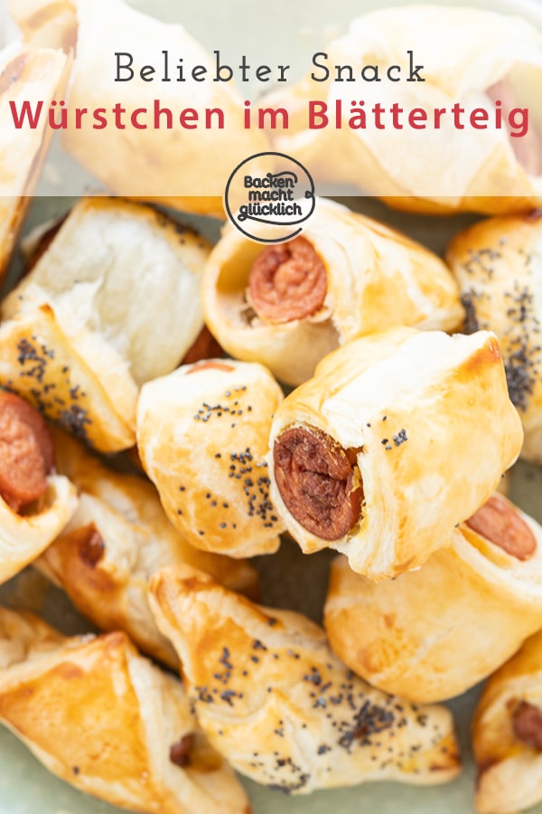 Würstchen im Schlafrock gehen einfach immer! Das einfache Fingerfood ist der perfekte Snack für Partys und Geburtstage.