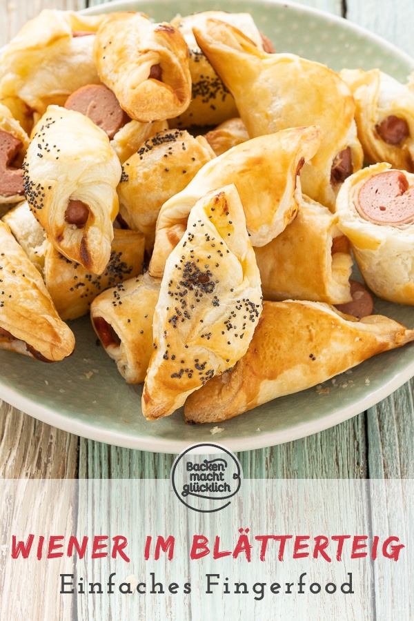 Würstchen im Schlafrock gehen einfach immer! Das einfache Fingerfood ist der perfekte Snack für Partys und Geburtstage.