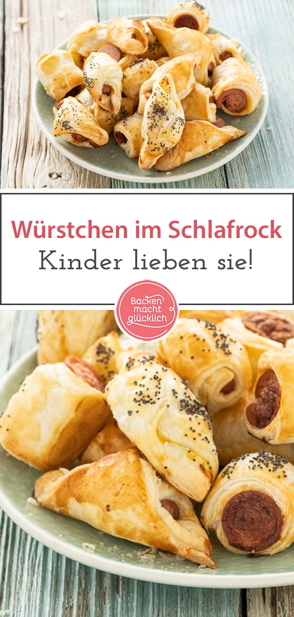 Würstchen im Schlafrock gehen einfach immer! Das einfache Fingerfood ist der perfekte Snack für Partys und Geburtstage.
