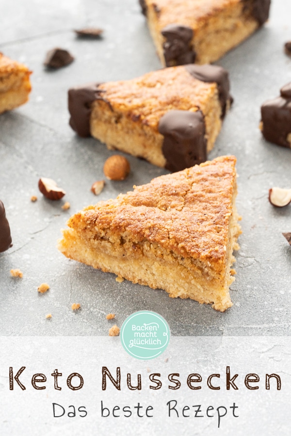 Selbstgemachte Nussecken ohne Zucker, die sogar noch besser schmecken als beim Bäcker! Die gesunden glutenfreien Nussecken sind super zum Naschen für zwischendurch.