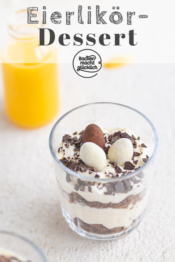 Dieses traumhaft cremige Eierlik&ouml;r-Dessert mit Mascarponecreme zergeht nur so auf der Zunge! Eine tolle Idee, falls ihr noch auf der Suche nach einem Nachtisch f&uuml;r Ostern seid.