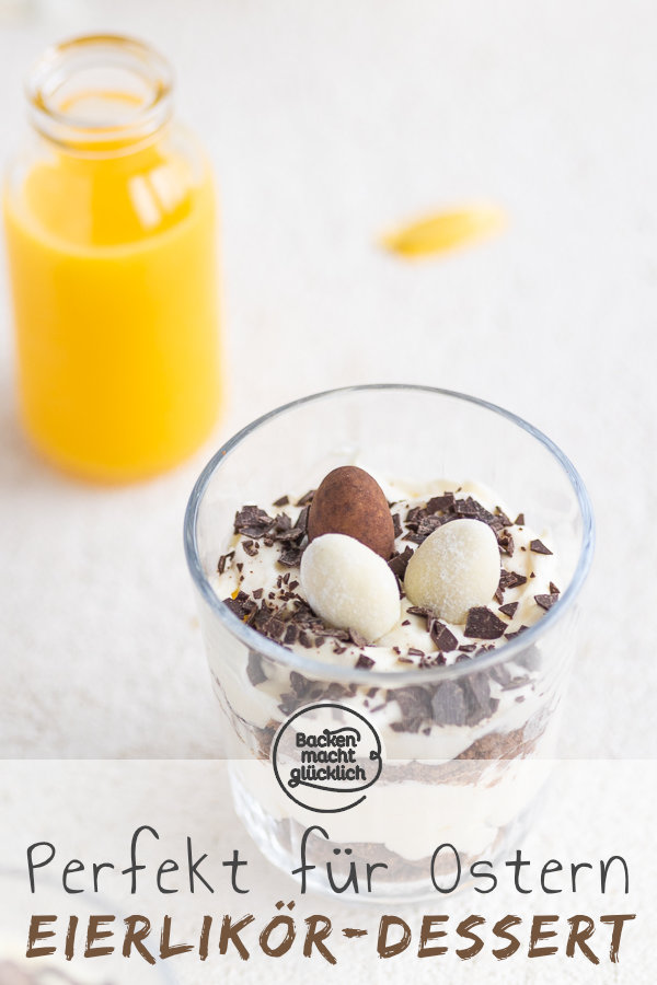 Dieses traumhaft cremige Eierlik&ouml;r-Dessert mit Mascarponecreme zergeht nur so auf der Zunge! Eine tolle Idee, falls ihr noch auf der Suche nach einem Nachtisch f&uuml;r Ostern seid.