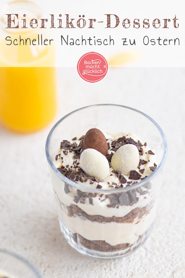 Dieses traumhaft cremige Eierlik&ouml;r-Dessert mit Mascarponecreme zergeht nur so auf der Zunge! Eine tolle Idee, falls ihr noch auf der Suche nach einem Nachtisch f&uuml;r Ostern seid.