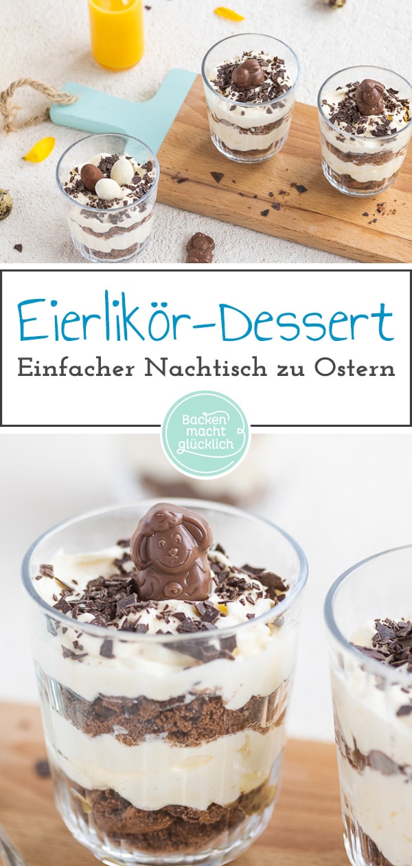 Dieses traumhaft cremige Eierlik&ouml;r-Dessert mit Mascarponecreme zergeht nur so auf der Zunge! Eine tolle Idee, falls ihr noch auf der Suche nach einem Nachtisch f&uuml;r Ostern seid.