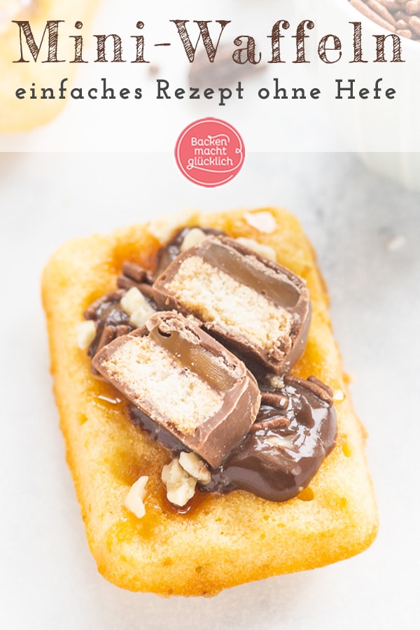 Köstliche Mini-Waffeln aus dem Ofen sind der absolute Hit! Die kleinen Waffeln ohne Hefe sind ganz schnell gebacken und lassen sich wunderbar vielfältig dekorieren.