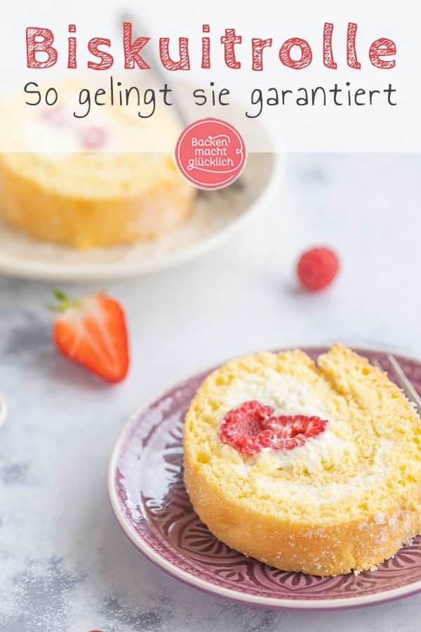 Diese leckere Biskuitrolle gelingt immer: Das beste Grundrezept für eine fluffige und cremige Biskuitroulade, die ihr nach Belieben mit Obst und anderen Zutaten füllen und dekorieren könnt.