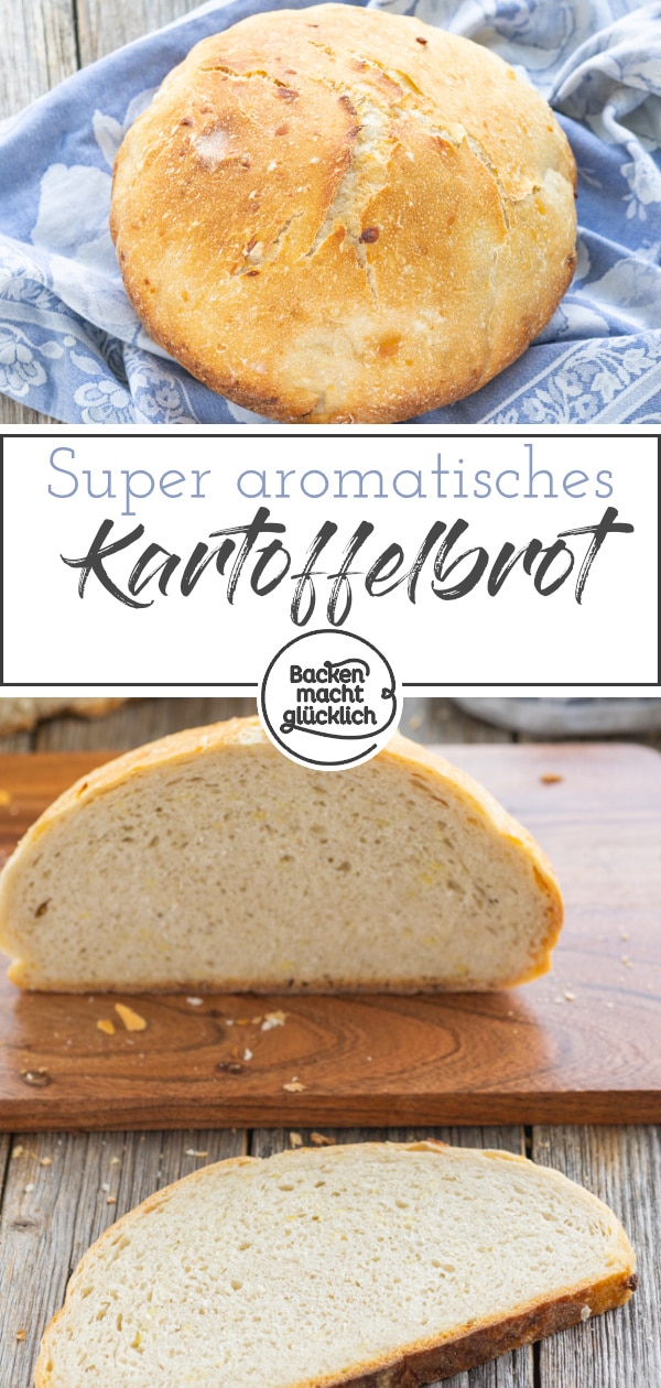Dieses leckere Brot mit Kartoffeln kommt ganz ohne Hefe aus. Das Kartoffel-Brot ist aromatisch, saftig und hat eine tolle Kruste!