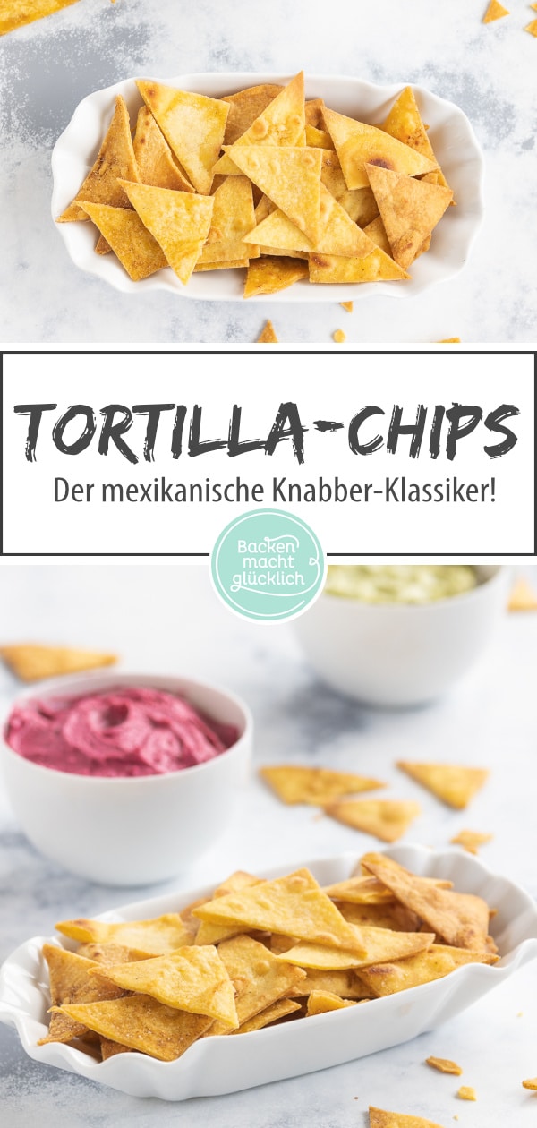 Diese Tortilla-Chips sind die Homemade-Variante des beliebten mexikanischen Knabber-Klassikers: Die Tortilla-Chips sind knusprig, würzig und lecker!
