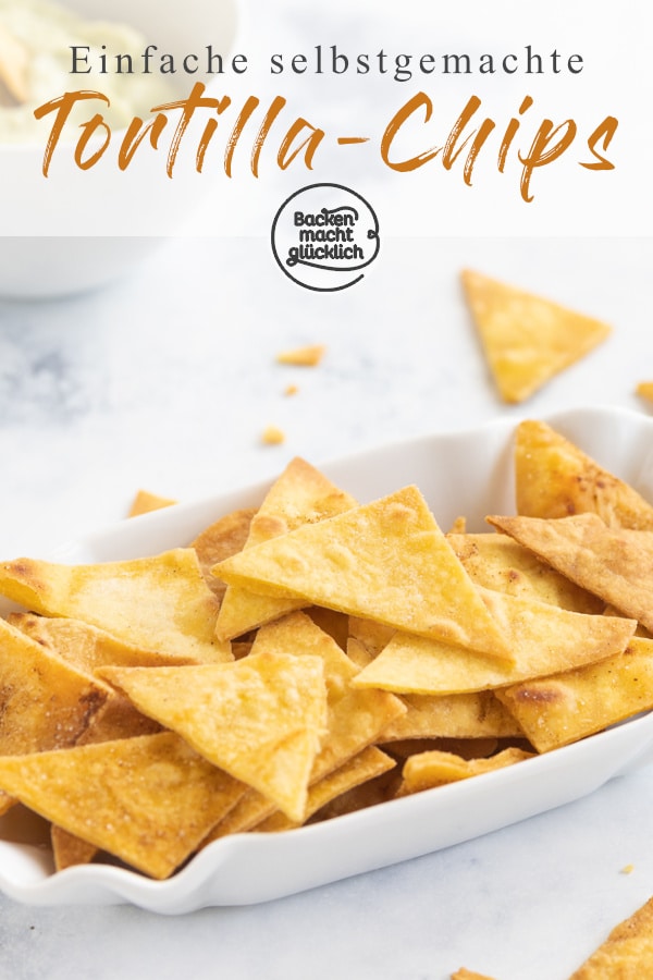 Diese Tortilla-Chips sind die Homemade-Variante des beliebten mexikanischen Knabber-Klassikers: Die Tortilla-Chips sind knusprig, würzig und lecker!
