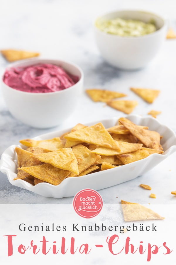 Diese Tortilla-Chips sind die Homemade-Variante des beliebten mexikanischen Knabber-Klassikers: Die Tortilla-Chips sind knusprig, würzig und lecker!