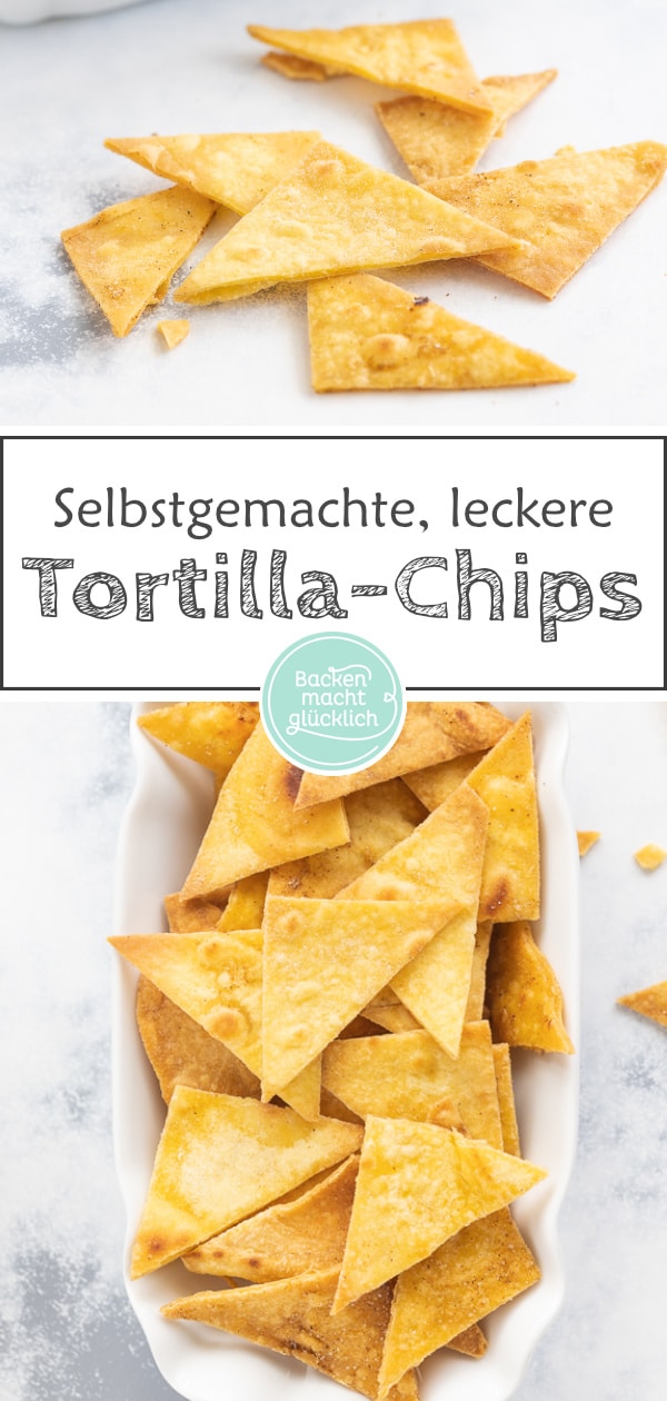 Diese Tortilla-Chips sind die Homemade-Variante des beliebten mexikanischen Knabber-Klassikers: Die Tortilla-Chips sind knusprig, würzig und lecker!