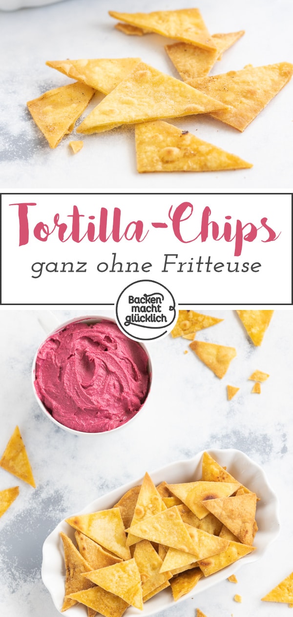 Diese Tortilla-Chips sind die Homemade-Variante des beliebten mexikanischen Knabber-Klassikers: Die Tortilla-Chips sind knusprig, würzig und lecker!