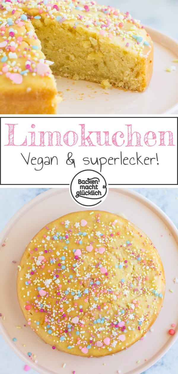 Blitzschnelles Rezept für eine super flaumigen, saftigen Fantakuchen ohne Ei. Dieser vegane Limokuchen kommt garantiert gut an!