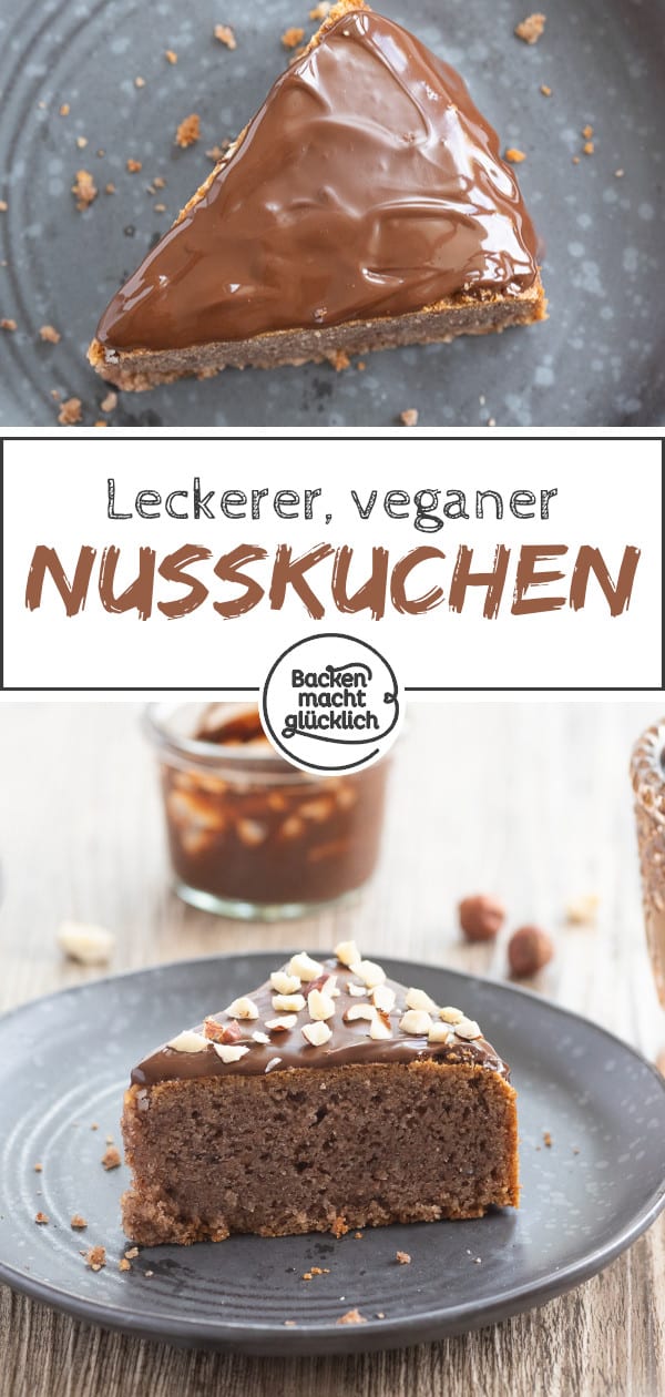Sehr schnelles, einfaches Rezept für einen saftigen Nusskuchen ohne Eier, Butter und Milch. Dieser vegane Nusskuchen ist köstlich!
