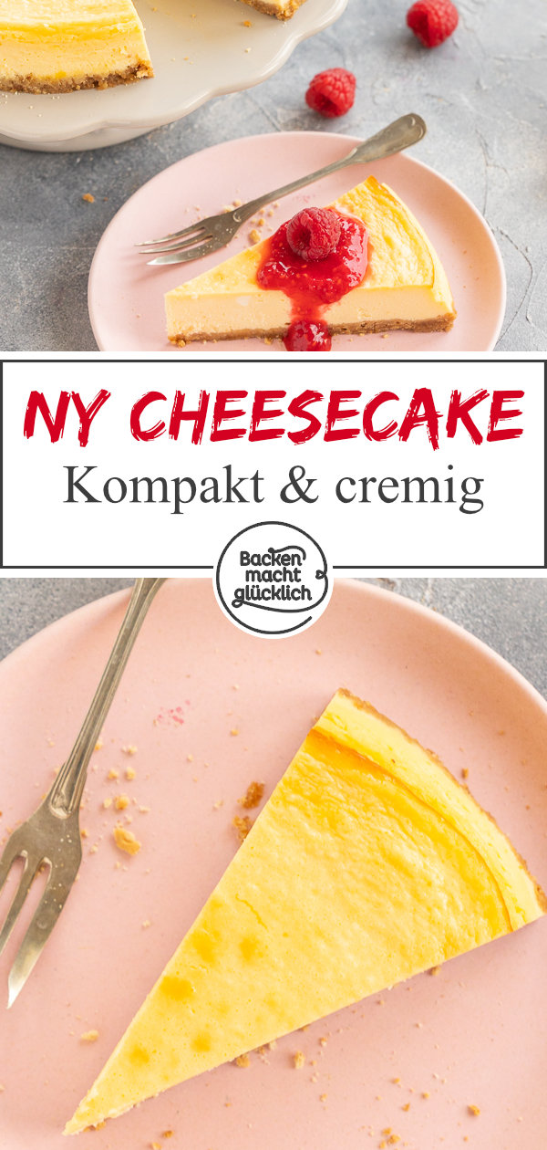 Original NY Cheesecake - einfach zuzubereiten, super lecker, cremig & kompakt. Der Käsekuchen ist ein echter Klassiker aus den USA.