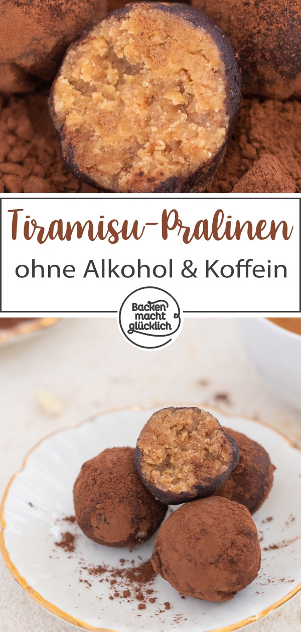 Nur 10 Minuten Zeit, aber Lust auf Pralinen? Mit diesem einfachen Rezept für Tiramisu-Konfekt könnt ihr im Nu losnaschen. Die Tiramisu-Kugeln schmecken einfach köstlich.