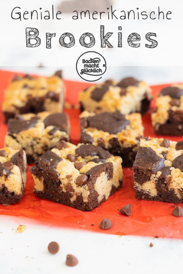 Diese saftigen Brownies mit einer Art Streusel-Topping sind wirklich umwerfend - denn doppelt gemoppelt schmeckt einfach besser! Dieses Rezept für Brookies ist köstlich.
