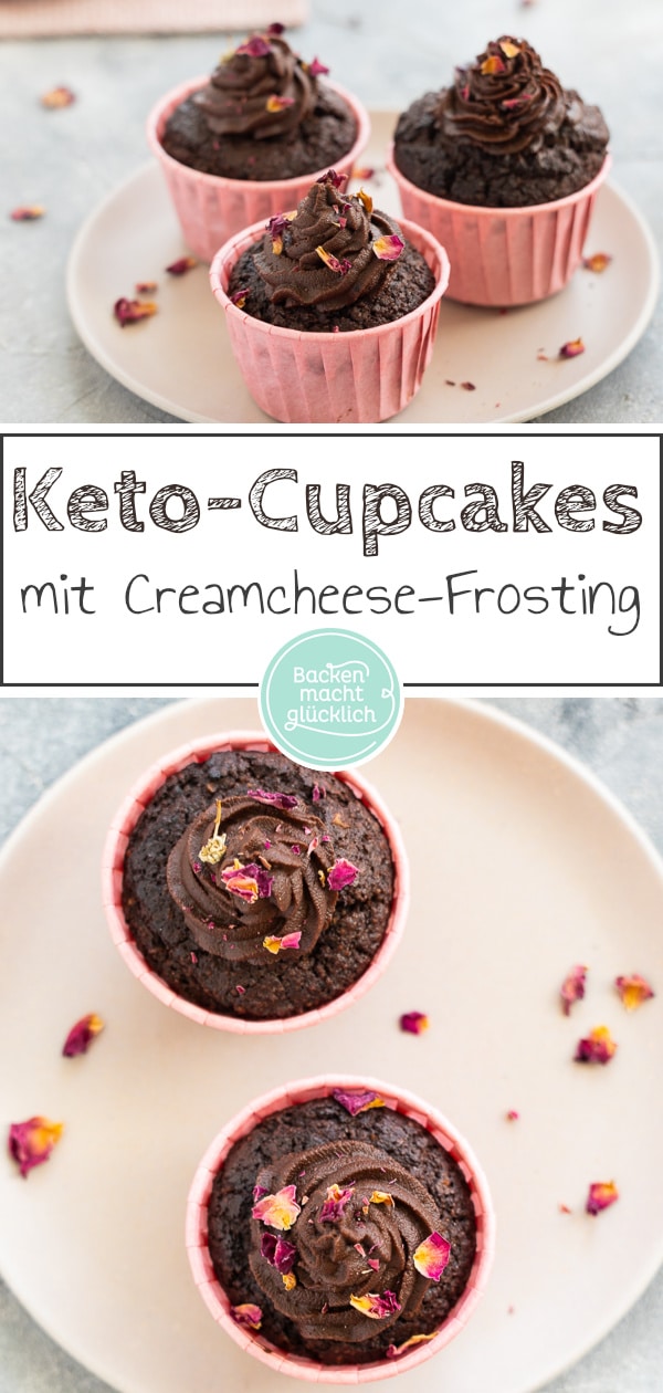Herrlich schokoladige Cupcakes mit Creamcheese-Frosting. Diese Schokocupcakes sind nicht nur glutenfrei und kohlenhydratarm, sondern auch verdammt lecker.