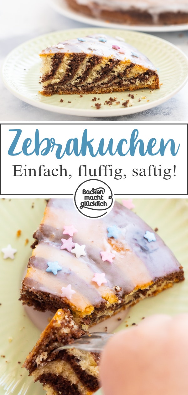 Einfaches Rezept für einen köstlichen Zebrakuchen mit Öl. Der gestreifte Rührkuchen kommt garantiert nicht nur bei Kindern gut an!