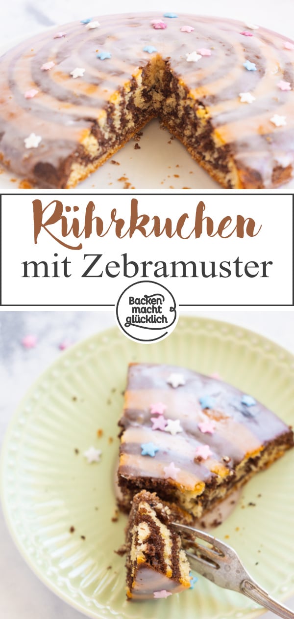 Einfaches Rezept für einen köstlichen Zebrakuchen mit Öl. Der gestreifte Rührkuchen kommt garantiert nicht nur bei Kindern gut an!