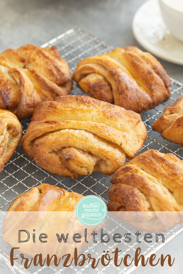 Ein wunderbar duftendes, k&ouml;stliches Kleingeb&auml;ck mit viel Zimtzucker. Die Franzbr&ouml;tchen stammen urspr&uuml;nglich aus dem Norden, sind inzwischen aber in ganz Deutschland beliebt.