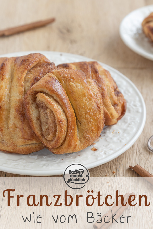Ein wunderbar duftendes, k&ouml;stliches Kleingeb&auml;ck mit viel Zimtzucker. Die Franzbr&ouml;tchen stammen urspr&uuml;nglich aus dem Norden, sind inzwischen aber in ganz Deutschland beliebt.