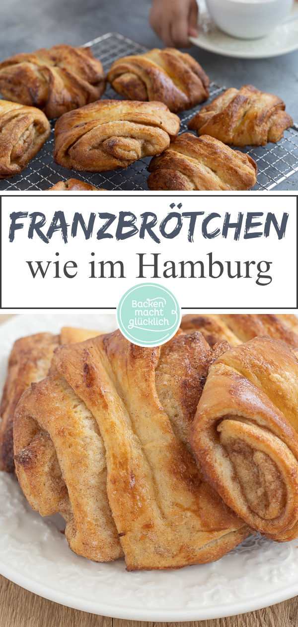 Ein wunderbar duftendes, k&ouml;stliches Kleingeb&auml;ck mit viel Zimtzucker. Die Franzbr&ouml;tchen stammen urspr&uuml;nglich aus dem Norden, sind inzwischen aber in ganz Deutschland beliebt.
