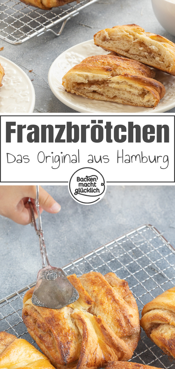 Ein wunderbar duftendes, k&ouml;stliches Kleingeb&auml;ck mit viel Zimtzucker. Die Franzbr&ouml;tchen stammen urspr&uuml;nglich aus dem Norden, sind inzwischen aber in ganz Deutschland beliebt.