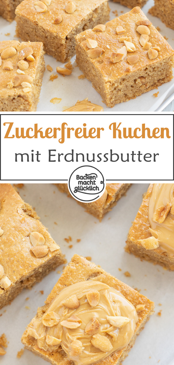 Zuckerfrei und mehlfrei, aber mit viel Geschmack: Dieser einfache Kuchen mit Erdnussbutter wird herrlich saftig. Der Peanutbutter-Cake schmeckt garantiert auch denjenigen unter euch, die sich sonst nicht kohlenhydratarm ernähren.
