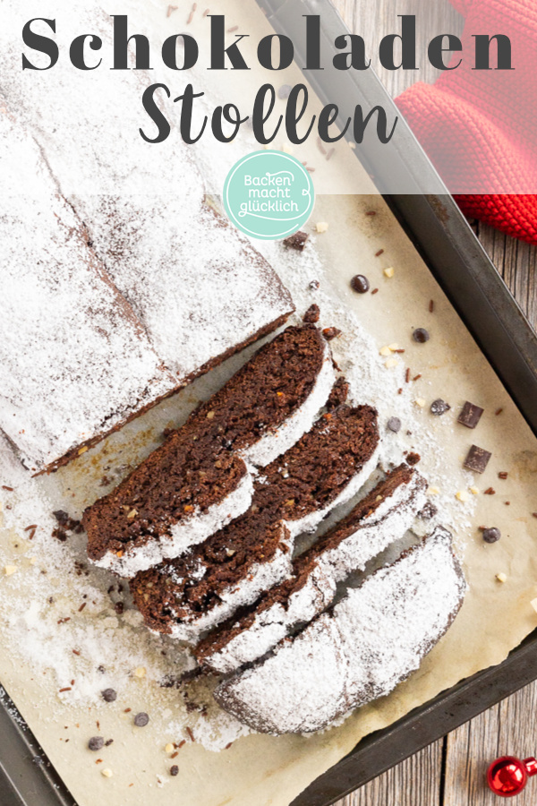 Köstliche Variante des klassischen Weihnachtsstollens: Diesen Schokoladen-Stollen mit Mandeln müsst ihr einfach testen!