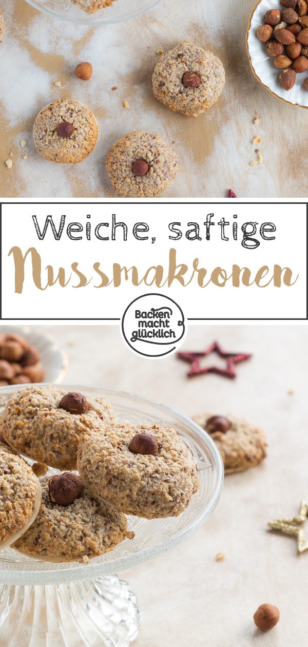 Haselnussmakronen sind Klassiker aus Omas Backstube: Diese einfachen Makronen mit Haselnüssen werden superlecker.
