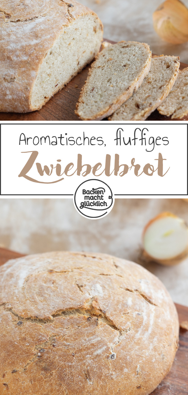 Super aromatisches Zwiebelbrot mit Trockenhefe: einfach und schnell gemacht. Schmeckt besser als vom Bäcker.