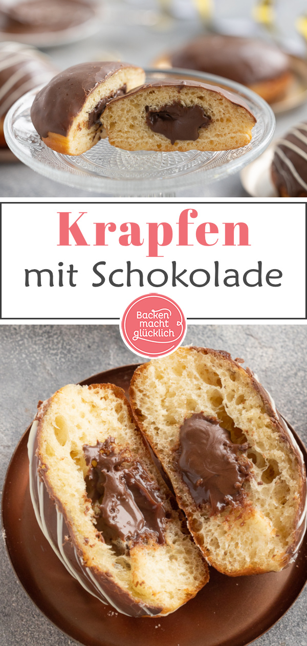 Lust auf geniale Schoko-Krapfen? Diese Berliner mit Schokofüllung schmecken nicht nur zu Fasching.