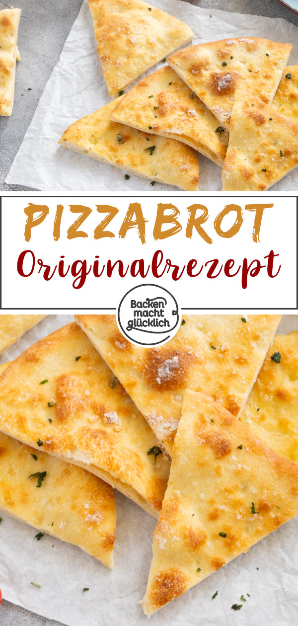 Rezept für perfektes Pizzabrot wie beim Italiener: einfach, schnell, fluffig, kross → Am besten gleich Nachbacken!