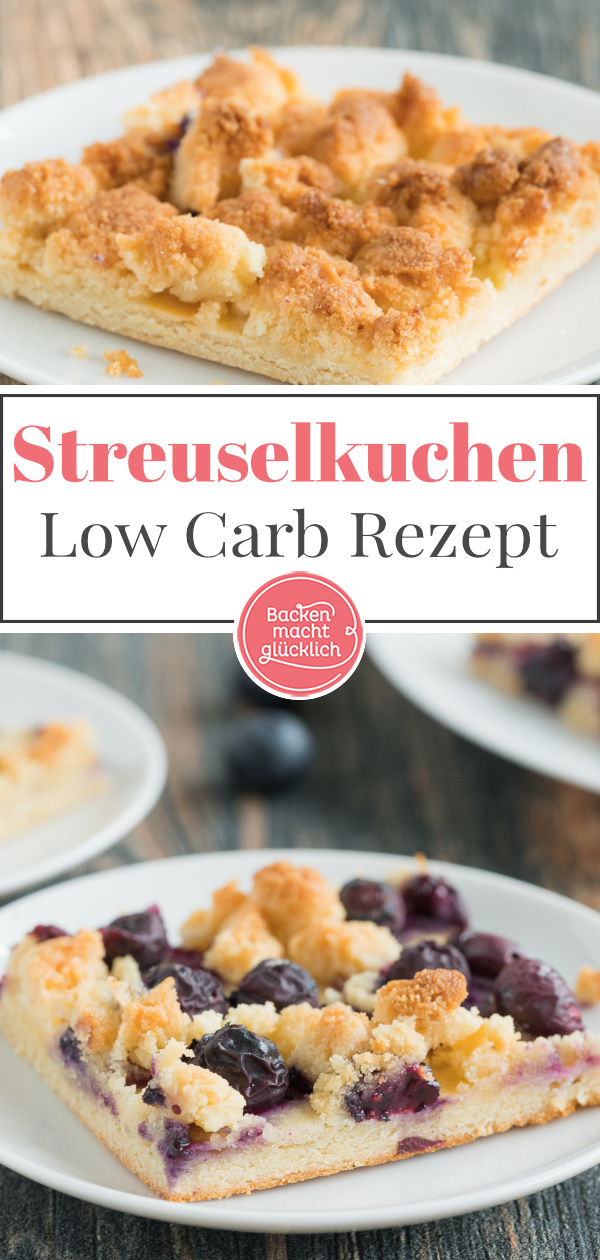 Lust auf Streuselkuchen ohne Zucker? Dieser Low Carb Streuselkuchen mit Mandelmehl steht dem Original in nichts nach!