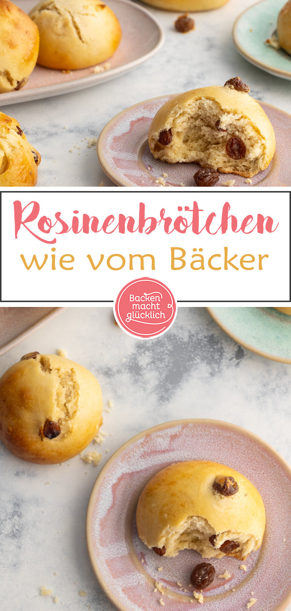 Super saftige Rosinenbrötchen wie vom Bäcker: Mit diesem schnellen Rezept könnt ihr sie künftig ganz einfach selber backen.