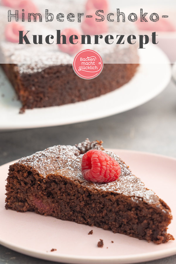 Saftiger Schokokuchen mit Himbeeren und R&uuml;hrteig: schnell und einfach. Diesen Himbeer-Schoko-Kuchen m&uuml;sst ihr testen.