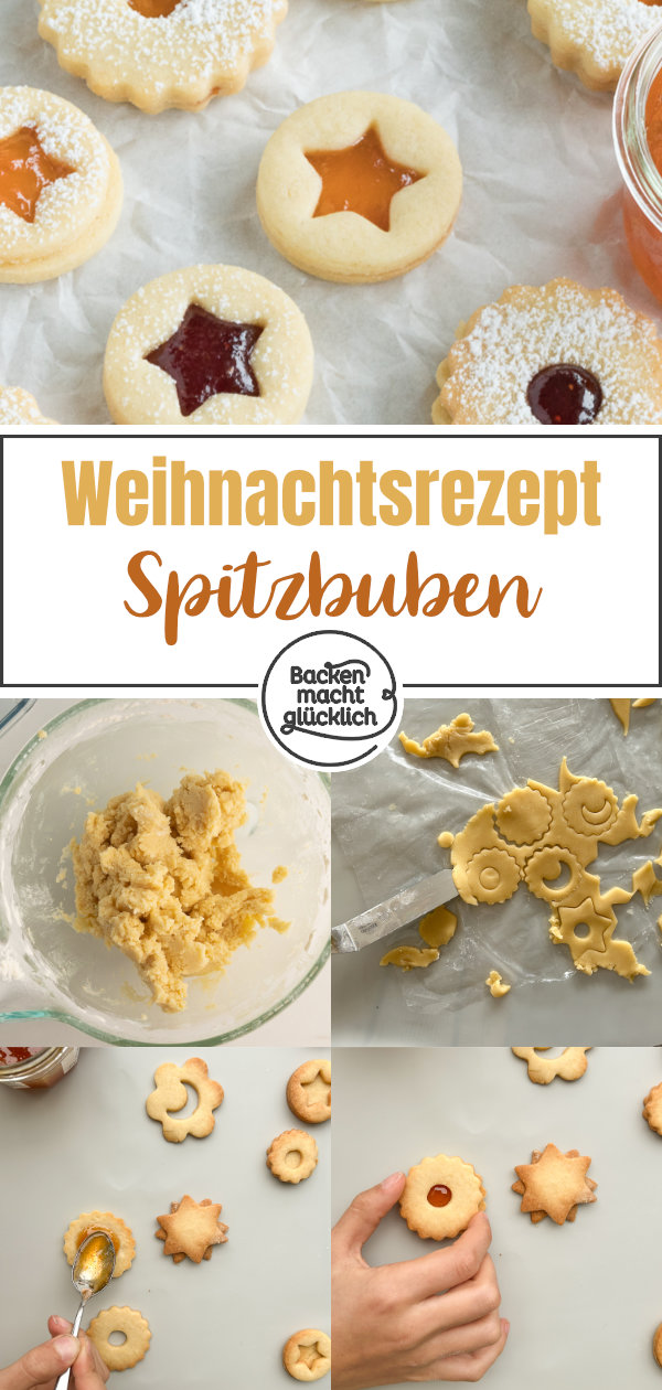 Bei den herrlich m&uuml;rben Spitzbuben von Oma l&auml;uft mir jedes Mal das Wasser im Mund zusammen. Das Rezept f&uuml;r die mit Marmelade gef&uuml;llten Weihnachtspl&auml;tzchen ist dabei ganz einfach. 