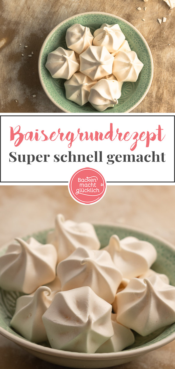 Hübsche Kekse aus einer einfachen Baiser-Masse mit nur 3 Zutaten. Perfekt zum Knabbern und Dekorieren!